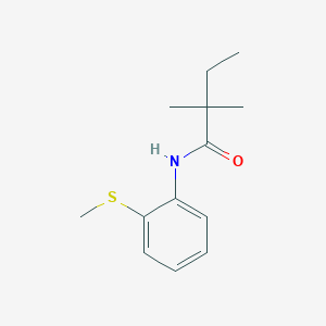 molecular formula C13H19NOS B500202 2,2-dimethyl-N-[2-(methylsulfanyl)phenyl]butanamide 