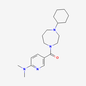 molecular formula C19H30N4O B5002036 5-[(4-cyclohexyl-1,4-diazepan-1-yl)carbonyl]-N,N-dimethyl-2-pyridinamine 