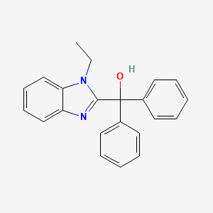 molecular formula C22H20N2O B5002080 (1-ethyl-1H-benzimidazol-2-yl)(diphenyl)methanol 