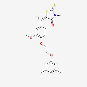 5-{4-[2-(3-ethyl-5-methylphenoxy)ethoxy]-3-methoxybenzylidene}-3-methyl-2-thioxo-1,3-thiazolidin-4-one