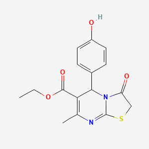 ethyl 5-(4-hydroxyphenyl)-7-methyl-3-oxo-2,3-dihydro-5H-[1,3]thiazolo[3,2-a]pyrimidine-6-carboxylate