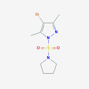 molecular formula C9H14BrN3O2S B500210 4-bromo-3,5-dimethyl-1-(1-pyrrolidinylsulfonyl)-1H-pyrazole CAS No. 942877-34-1