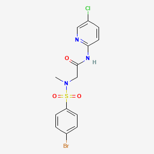 N~2~-[(4-bromophenyl)sulfonyl]-N~1~-(5-chloro-2-pyridinyl)-N~2~-methylglycinamide