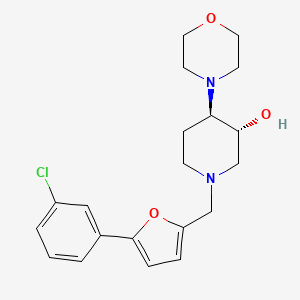 (3R*,4R*)-1-{[5-(3-chlorophenyl)-2-furyl]methyl}-4-(4-morpholinyl)-3-piperidinol