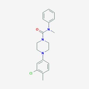 4-(3-chloro-4-methylphenyl)-N-methyl-N-phenylpiperazine-1-carboxamide