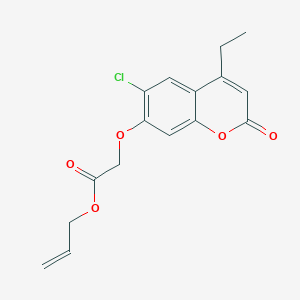 molecular formula C16H15ClO5 B5002122 allyl [(6-chloro-4-ethyl-2-oxo-2H-chromen-7-yl)oxy]acetate 