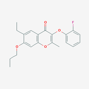 6-ethyl-3-(2-fluorophenoxy)-2-methyl-7-propoxy-4H-chromen-4-one