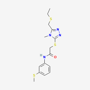 2-({5-[(ethylthio)methyl]-4-methyl-4H-1,2,4-triazol-3-yl}thio)-N-[3-(methylthio)phenyl]acetamide