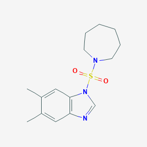 molecular formula C15H21N3O2S B500214 1-(Azepan-1-ylsulfonyl)-5,6-dimethylbenzimidazole CAS No. 838882-72-7
