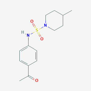 molecular formula C14H20N2O3S B500215 N-(4-acetylphenyl)-4-methyl-1-piperidinesulfonamide CAS No. 942033-89-8