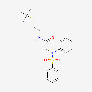 molecular formula C20H26N2O3S2 B5002156 N~1~-[2-(tert-butylthio)ethyl]-N~2~-phenyl-N~2~-(phenylsulfonyl)glycinamide 