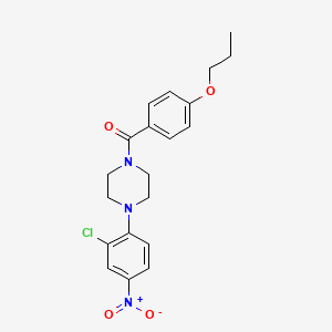 molecular formula C20H22ClN3O4 B5002163 1-(2-chloro-4-nitrophenyl)-4-(4-propoxybenzoyl)piperazine 