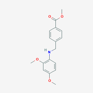 molecular formula C17H19NO4 B5002170 methyl 4-{[(2,4-dimethoxyphenyl)amino]methyl}benzoate 