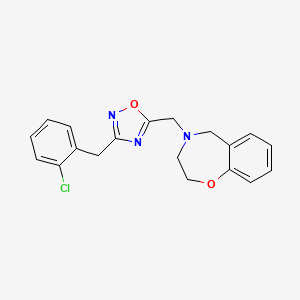 4-{[3-(2-chlorobenzyl)-1,2,4-oxadiazol-5-yl]methyl}-2,3,4,5-tetrahydro-1,4-benzoxazepine