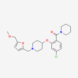 4-[5-chloro-2-(1-piperidinylcarbonyl)phenoxy]-1-{[5-(methoxymethyl)-2-furyl]methyl}piperidine