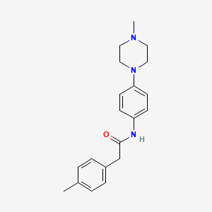 molecular formula C20H25N3O B5002192 2-(4-methylphenyl)-N-[4-(4-methyl-1-piperazinyl)phenyl]acetamide 