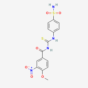 N-({[4-(aminosulfonyl)phenyl]amino}carbonothioyl)-4-methoxy-3-nitrobenzamide