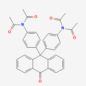 N,N'-[(10-oxo-9,10-dihydroanthracene-9,9-diyl)di-4,1-phenylene]bis(N-acetylacetamide)