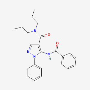 molecular formula C23H26N4O2 B5002235 5-benzamido-1-phenyl-N,N-dipropylpyrazole-4-carboxamide 