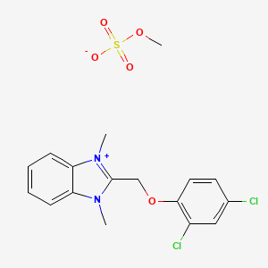 molecular formula C17H18Cl2N2O5S B5002264 2-[(2,4-dichlorophenoxy)methyl]-1,3-dimethyl-1H-3,1-benzimidazol-3-ium methyl sulfate 