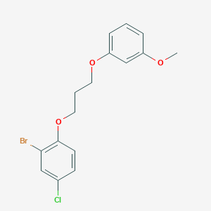 molecular formula C16H16BrClO3 B5002277 2-bromo-4-chloro-1-[3-(3-methoxyphenoxy)propoxy]benzene 