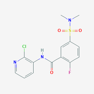 N-(2-chloro-3-pyridinyl)-5-[(dimethylamino)sulfonyl]-2-fluorobenzamide