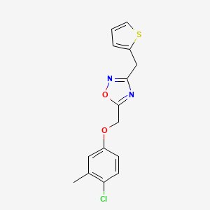 5-[(4-chloro-3-methylphenoxy)methyl]-3-(2-thienylmethyl)-1,2,4-oxadiazole