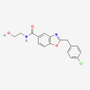 2-(4-chlorobenzyl)-N-(2-hydroxyethyl)-1,3-benzoxazole-5-carboxamide