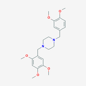 molecular formula C23H32N2O5 B5002326 1-[(3,4-Dimethoxyphenyl)methyl]-4-[(2,4,5-trimethoxyphenyl)methyl]piperazine CAS No. 5883-50-1