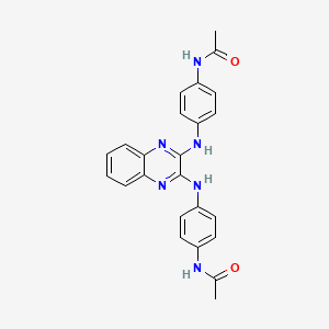 N-[4-[[3-(4-acetamidoanilino)quinoxalin-2-yl]amino]phenyl]acetamide