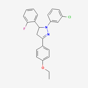 2-(3-Chlorophenyl)-5-(4-ethoxyphenyl)-3-(2-fluorophenyl)-3,4-dihydropyrazole