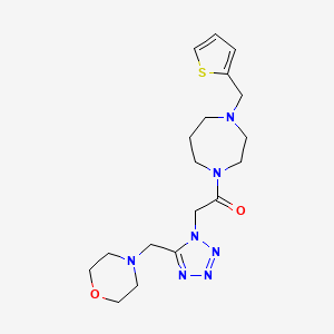 1-{[5-(4-morpholinylmethyl)-1H-tetrazol-1-yl]acetyl}-4-(2-thienylmethyl)-1,4-diazepane