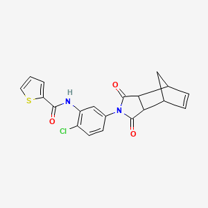 molecular formula C20H15ClN2O3S B5002370 N-[2-chloro-5-(3,5-dioxo-4-azatricyclo[5.2.1.0~2,6~]dec-8-en-4-yl)phenyl]-2-thiophenecarboxamide 