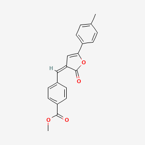 molecular formula C20H16O4 B5002375 methyl 4-{[5-(4-methylphenyl)-2-oxo-3(2H)-furanylidene]methyl}benzoate 