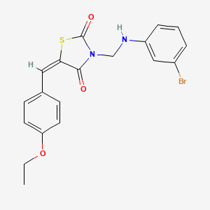 3-{[(3-bromophenyl)amino]methyl}-5-(4-ethoxybenzylidene)-1,3-thiazolidine-2,4-dione