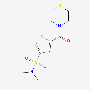 N,N-dimethyl-5-(4-thiomorpholinylcarbonyl)-3-thiophenesulfonamide