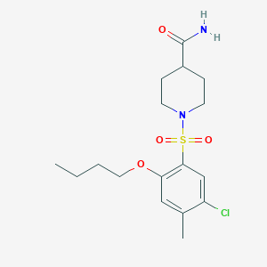 1-[(2-butoxy-5-chloro-4-methylphenyl)sulfonyl]-4-piperidinecarboxamide