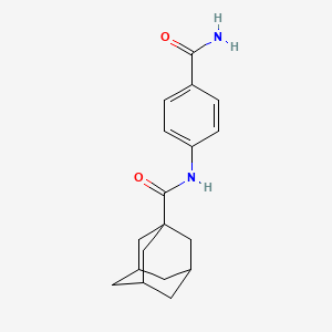 molecular formula C18H22N2O2 B5002472 N-(4-carbamoylphenyl)adamantane-1-carboxamide 