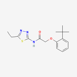 2-(2-tert-butylphenoxy)-N-(5-ethyl-1,3,4-thiadiazol-2-yl)acetamide