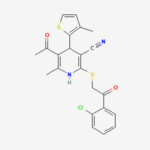 5-acetyl-2-{[2-(2-chlorophenyl)-2-oxoethyl]thio}-6-methyl-4-(3-methyl-2-thienyl)-1,4-dihydro-3-pyridinecarbonitrile