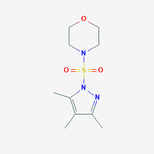 molecular formula C10H17N3O3S B500252 4-(3,4,5-Trimethylpyrazol-1-yl)sulfonylmorpholine CAS No. 890594-26-0