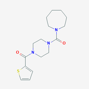 molecular formula C16H23N3O2S B500256 1-{[4-(2-Thienylcarbonyl)-1-piperazinyl]carbonyl}azepane 