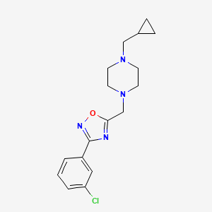 1-{[3-(3-chlorophenyl)-1,2,4-oxadiazol-5-yl]methyl}-4-(cyclopropylmethyl)piperazine