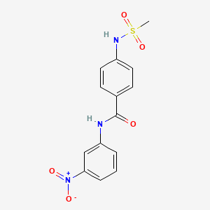 molecular formula C14H13N3O5S B5002568 4-[(methylsulfonyl)amino]-N-(3-nitrophenyl)benzamide 