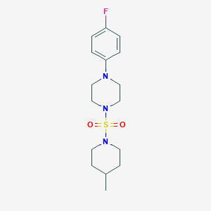 molecular formula C16H24FN3O2S B500259 1-(4-Fluorophenyl)-4-((4-methylpiperidin-1-yl)sulfonyl)piperazine CAS No. 879053-78-8