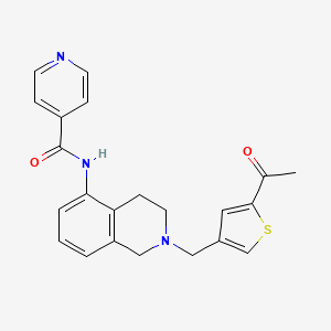 molecular formula C22H21N3O2S B5002592 N-[2-[(5-acetylthiophen-3-yl)methyl]-3,4-dihydro-1H-isoquinolin-5-yl]pyridine-4-carboxamide 