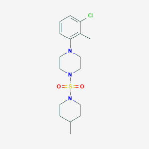 4-(3-Chloro-2-methylphenyl)-1-[(4-methylpiperidyl)sulfonyl]piperazine
