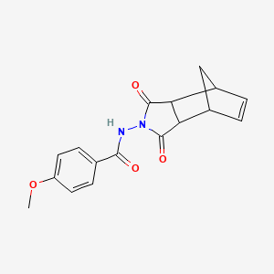 N-(3,5-dioxo-4-azatricyclo[5.2.1.0~2,6~]dec-8-en-4-yl)-4-methoxybenzamide