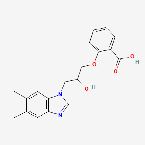 molecular formula C19H20N2O4 B5002614 2-[3-(5,6-dimethyl-1H-benzimidazol-1-yl)-2-hydroxypropoxy]benzoic acid 