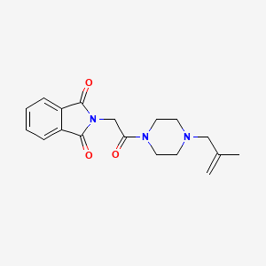 molecular formula C18H21N3O3 B5002642 2-{2-[4-(2-methyl-2-propen-1-yl)-1-piperazinyl]-2-oxoethyl}-1H-isoindole-1,3(2H)-dione 